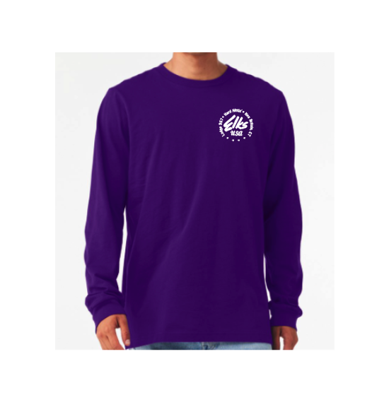 Elks Hard Hittin' Long Sleeve T-Shirt - Purple
