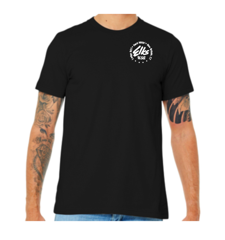 Elks Hard Hittin' T-Shirt - Black