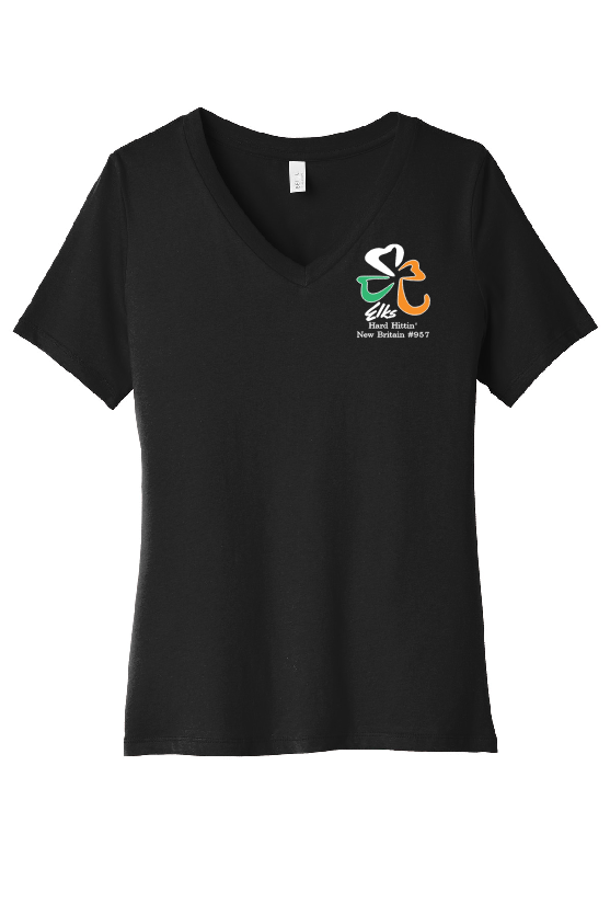 Elks Legacy Shamrock Ladies V-Neck