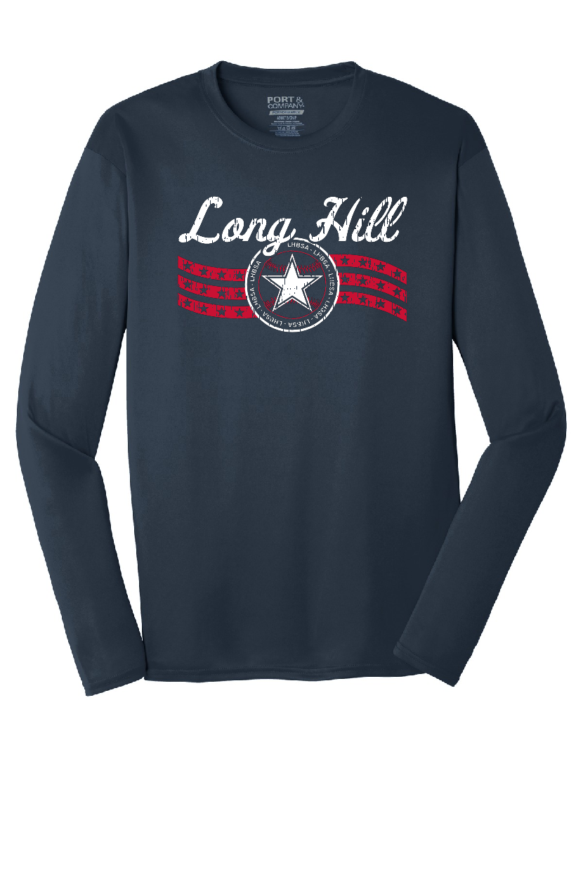 LHBSA Long Sleeve Performance Navy Retro