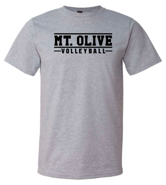 MOHS Volleyball Cotton Blend Stamped Tee Grey