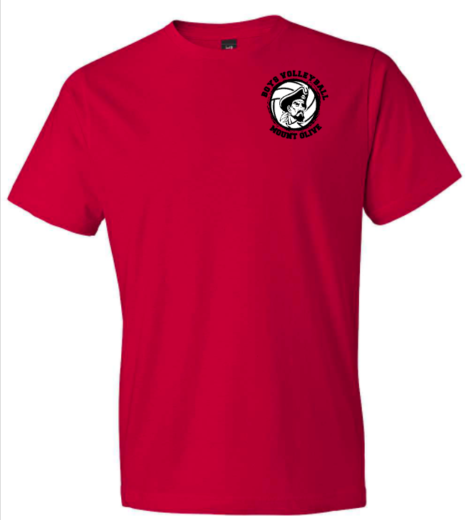 MOHS Volleyball Cotton Logo Tee Red