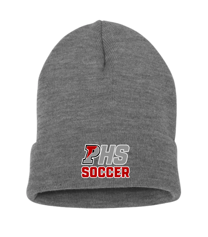 PHS Soccer Grey Embroidered Beanie