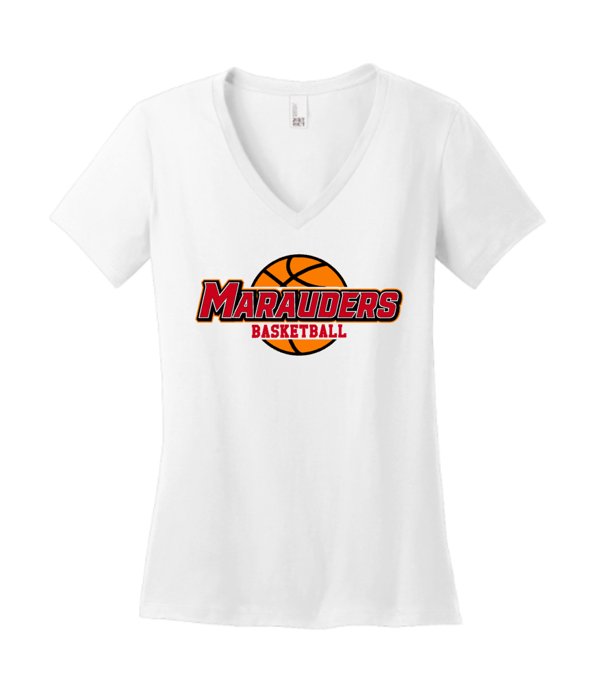 MOHS Basketball Marauders Ladies V-Neck Tee