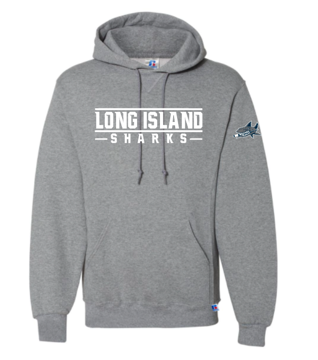 Long Island Sharks Stamped Hoodie -Russell
