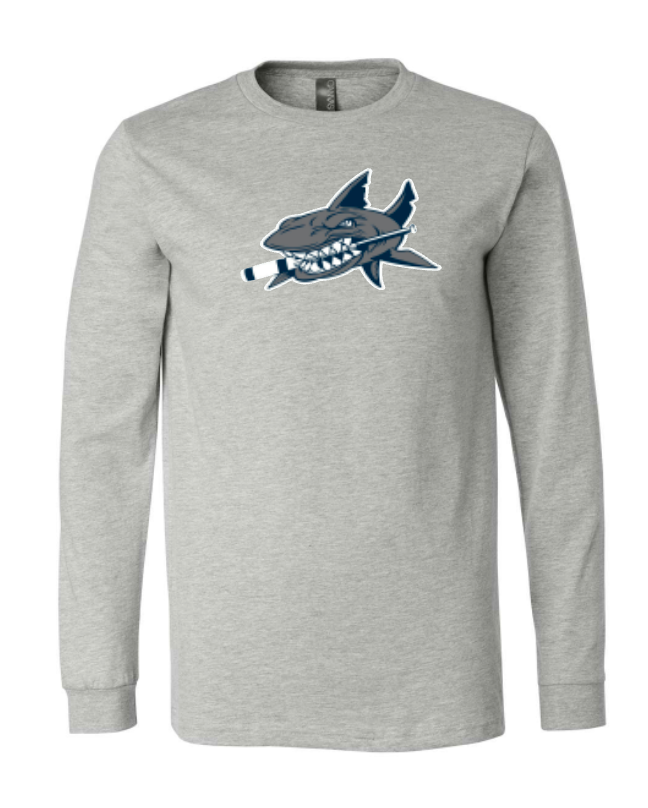 Long Island Sharks Logo Cotton Long Sleeve Tee