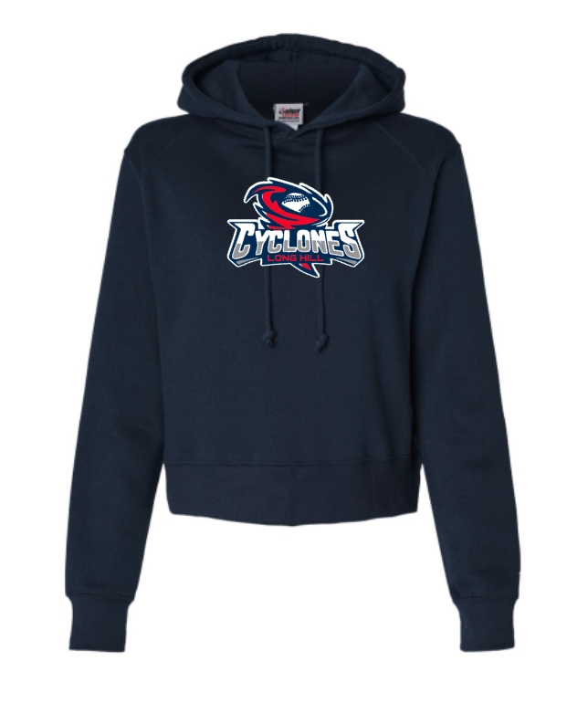 LHBSA Women's Crop Hoodie - Navy Cyclones