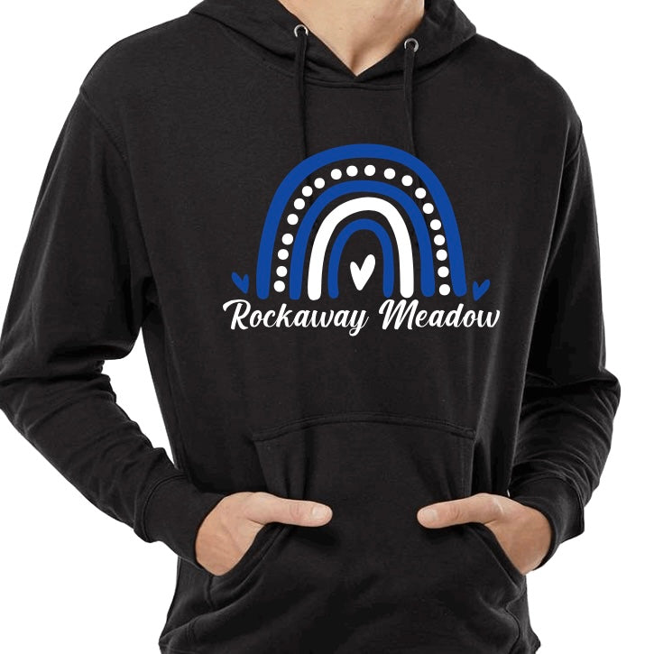 Rockaway Meadow Rainbow Hoodie Black