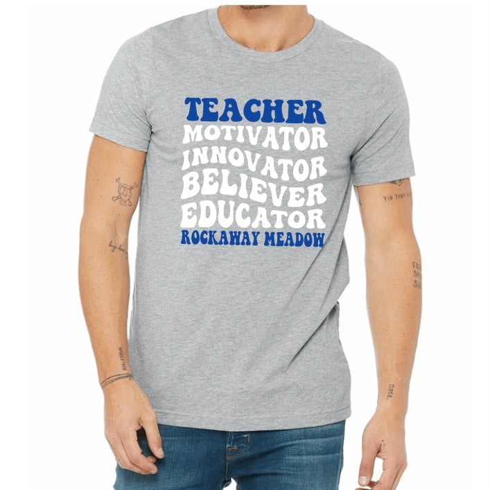 Rockaway Meadow Teacher Tee Grey