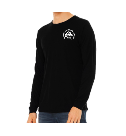 Elks Hard Hittin' Long Sleeve T-Shirt - Black