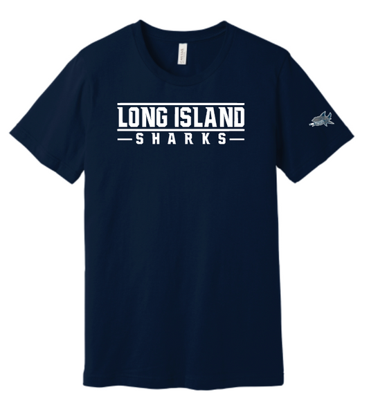 Long Island Sharks Stamped Cotton Tshirt