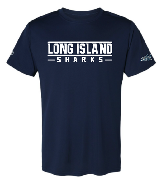 Long Island Sharks Stamped Performance Tshirt