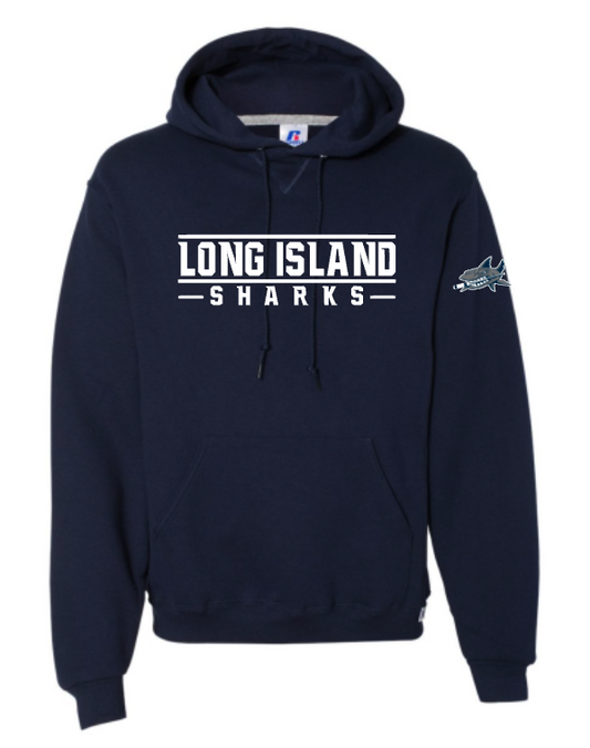 Long Island Sharks Stamped Hoodie -Russell