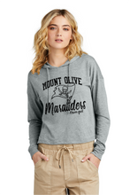 Ladies Modest Crop Hooded Long Sleeve T