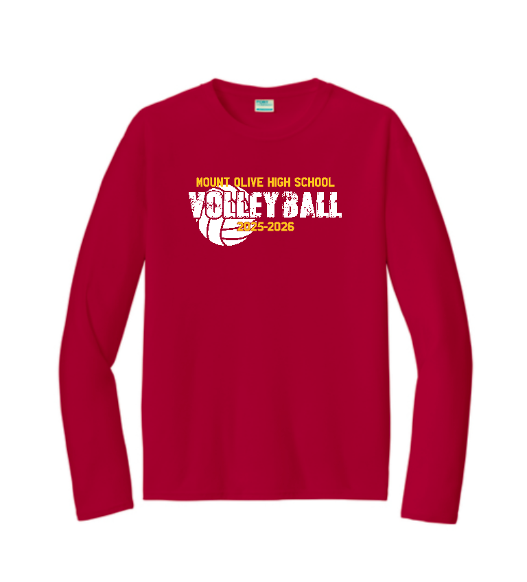 MOBVB Performance Long Sleeve Tee Red