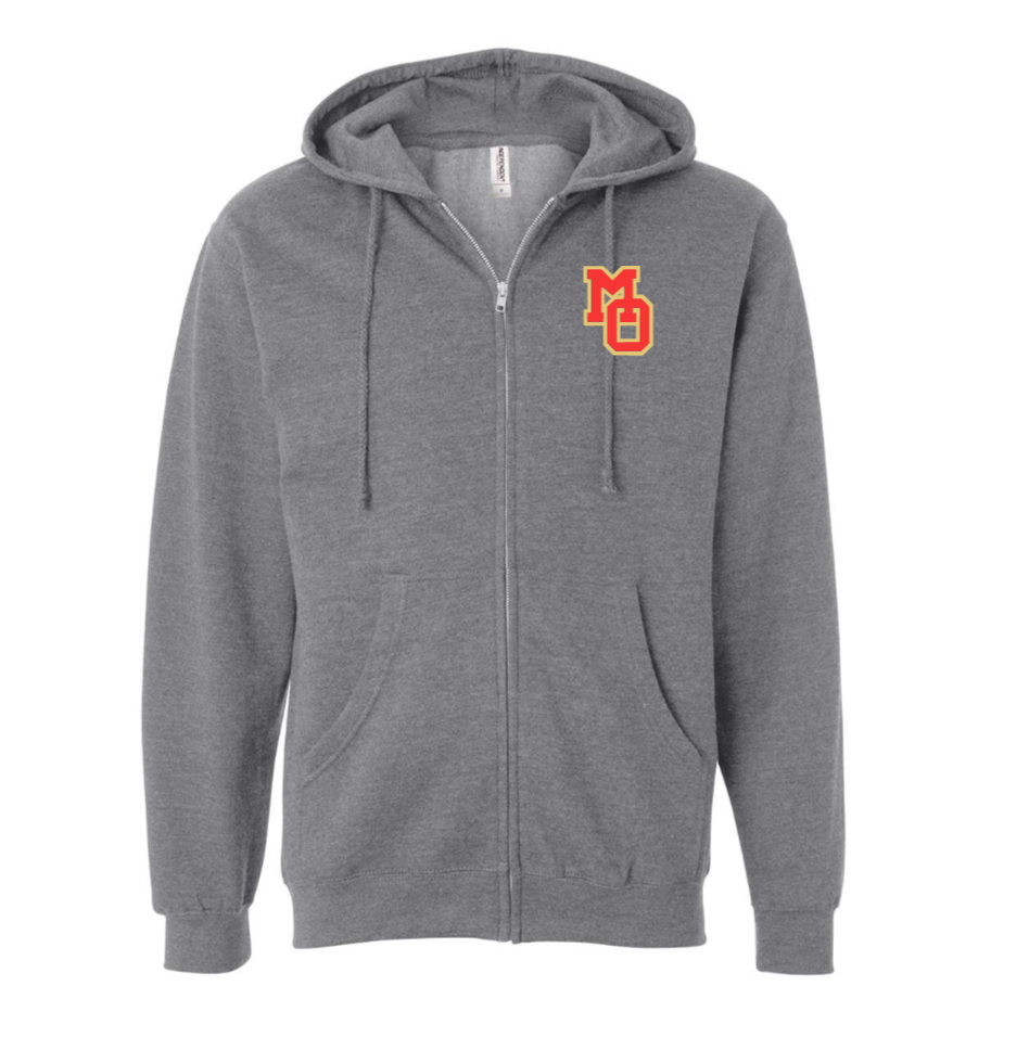 Mount Olive for Life Zip Up Hoodie - Grey