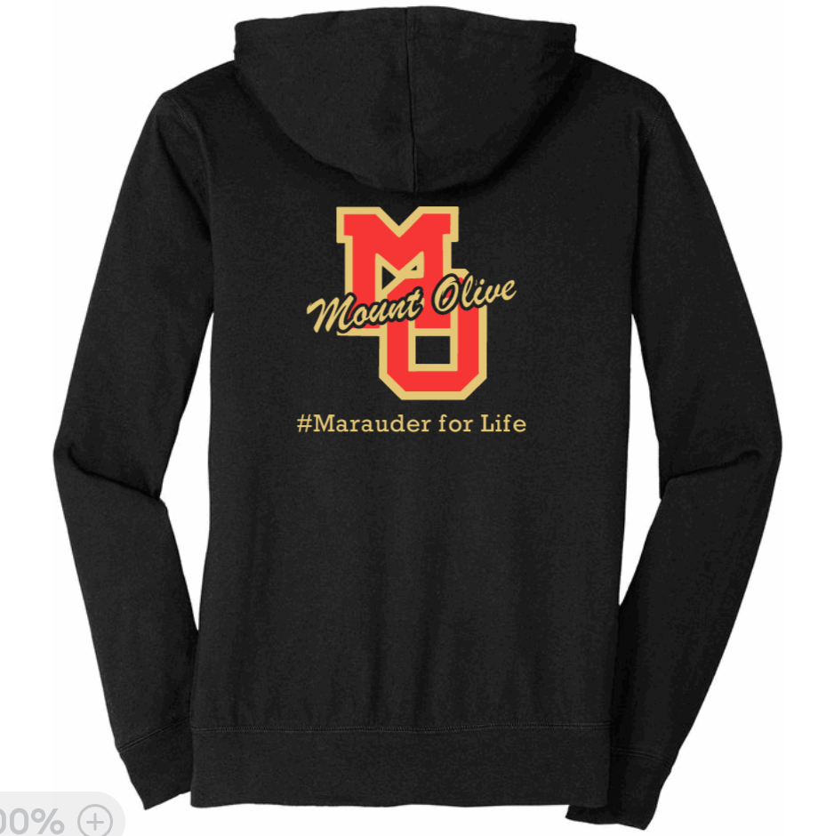 Mount Olive for Life Zip Up Hoodie - Black