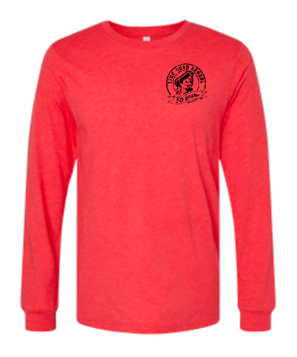 Tinc Road Long Sleeve T - 50 years! (Red) Small Logo