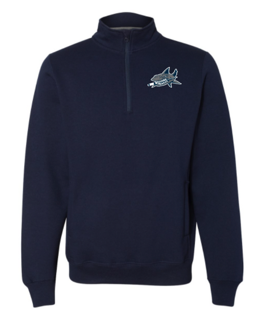 Long Island Sharks 1/4 Zip -Russell (Adult Only)