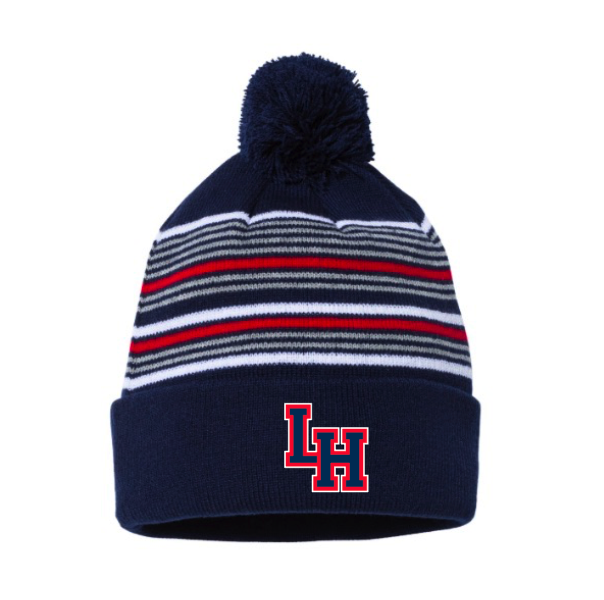 LHBSA Pom Striped Beanie