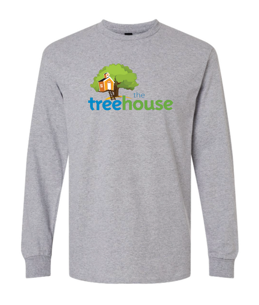 Tree House Grey Long Sleeve Tee