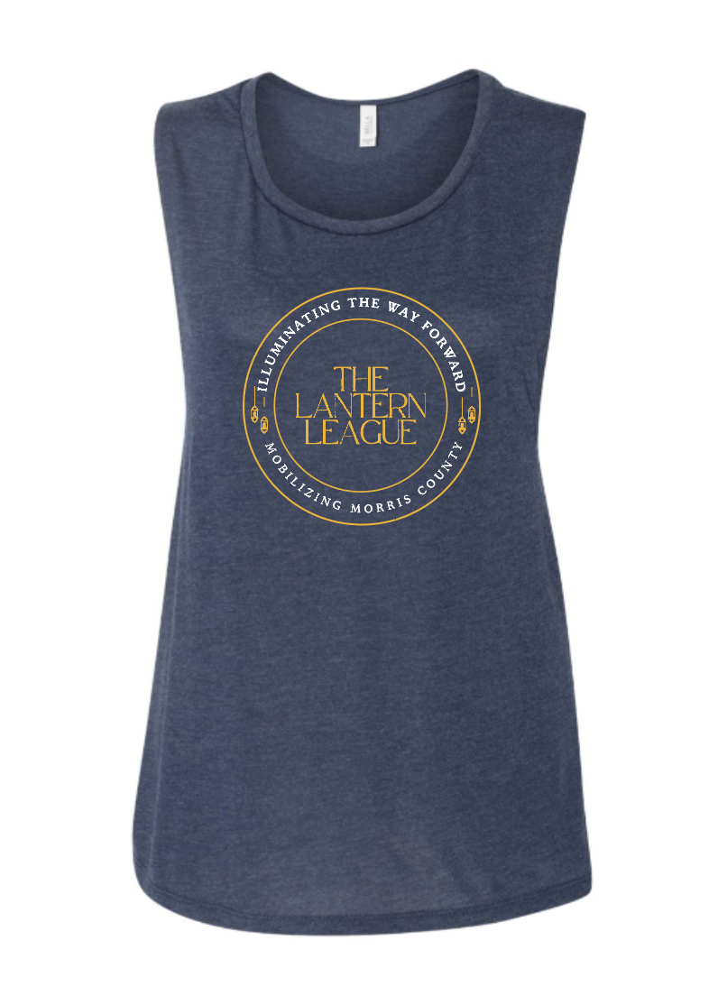 Lantern League Ladies Muscle Tank - Heather Navy