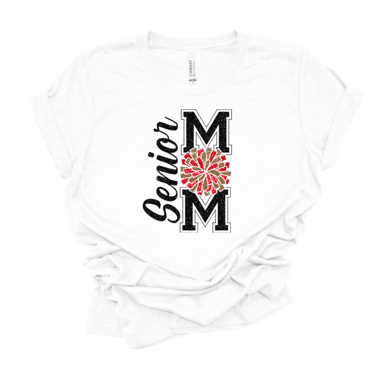 Senior Cheer Mom Tee - White