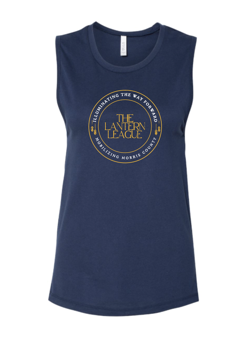 Lantern League Ladies Muscle Tank - Navy