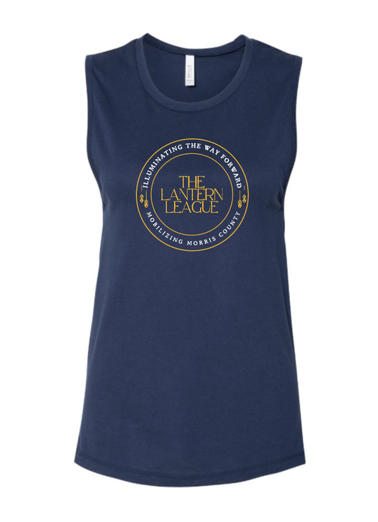 Lantern League Ladies Muscle Tank - Navy