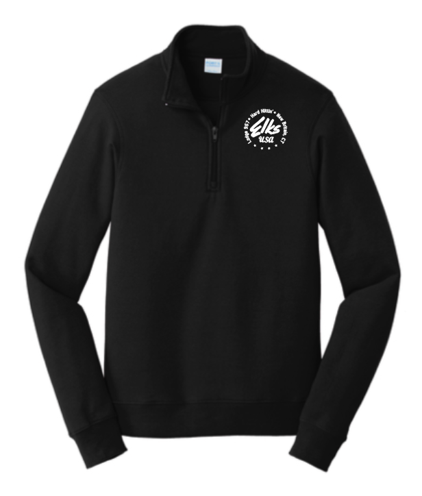 Elks Hard Hittin' 1/4 Zip - Black