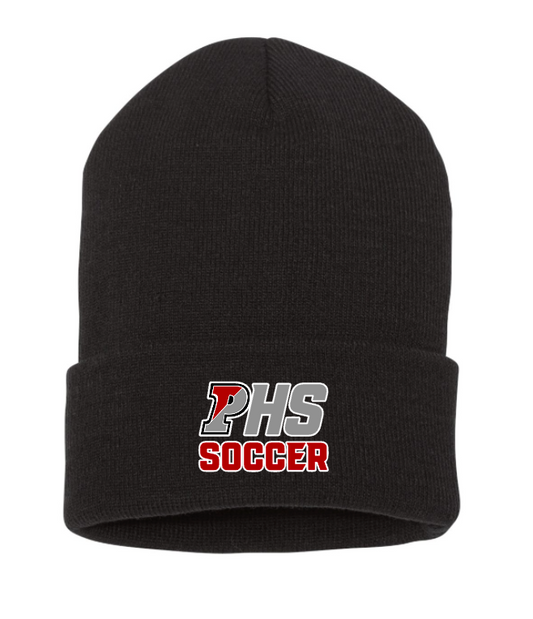 PHS Soccer Black Embroidered Beanie