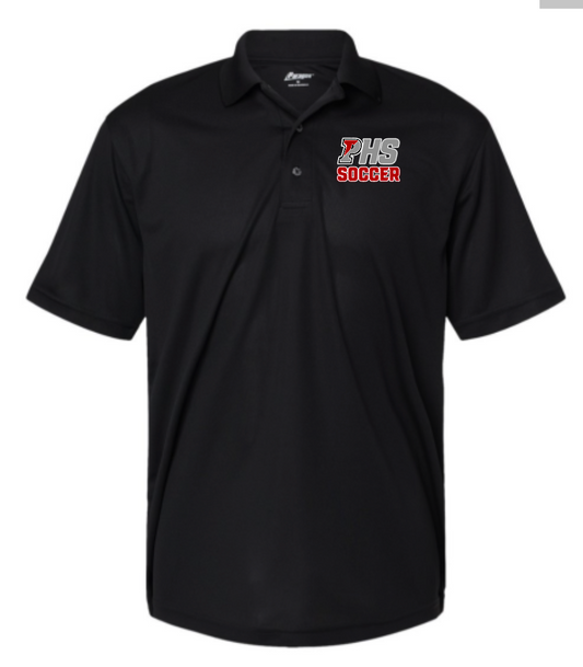 PHS Soccer Embroidered Black Polo Shirt