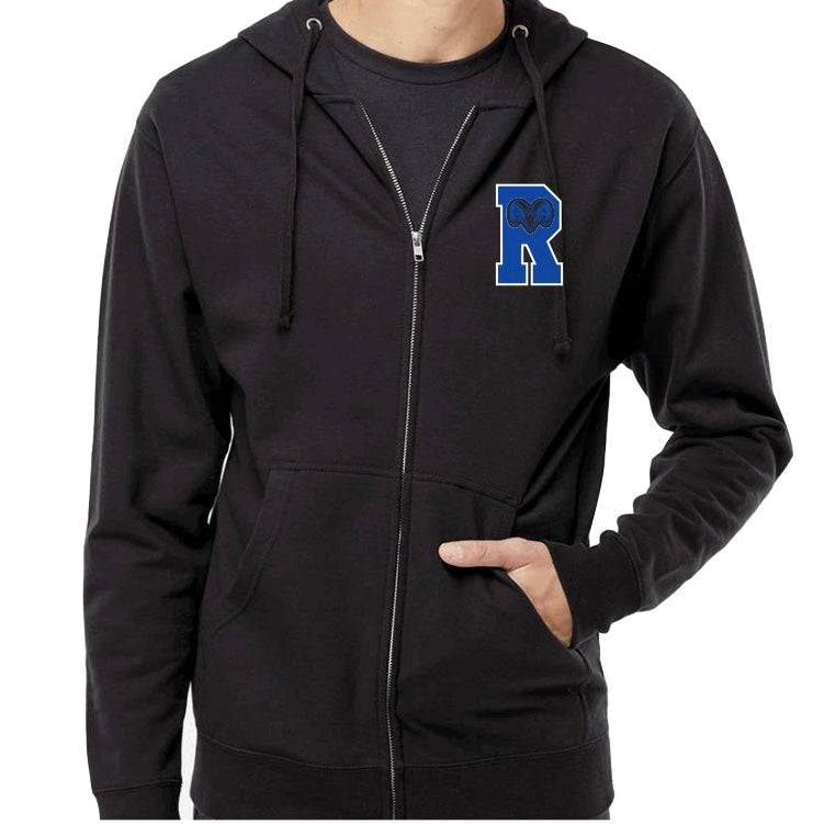 Rockaway Meadow Rams Zip Hoodie Black